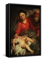 The Holy Family-Sir Anthony Van Dyck-Framed Stretched Canvas