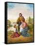 The Holy Family-English School-Framed Stretched Canvas