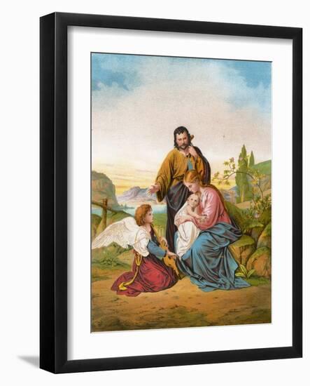 The Holy Family-English School-Framed Giclee Print