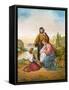 The Holy Family-English School-Framed Stretched Canvas