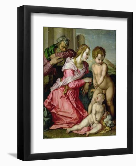 The Holy Family-Jacopo da Carucci Pontormo-Framed Giclee Print