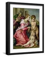 The Holy Family-Jacopo da Carucci Pontormo-Framed Giclee Print