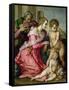 The Holy Family-Jacopo da Carucci Pontormo-Framed Stretched Canvas