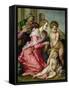 The Holy Family-Jacopo da Carucci Pontormo-Framed Stretched Canvas