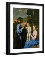 The Holy Family-Giovanni Battista Salvi da Sassoferrato-Framed Premium Giclee Print