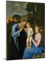 The Holy Family-Giovanni Battista Salvi da Sassoferrato-Mounted Premium Giclee Print