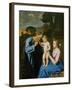 The Holy Family-Giovanni Battista Salvi da Sassoferrato-Framed Giclee Print