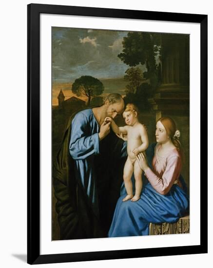 The Holy Family-Giovanni Battista Salvi da Sassoferrato-Framed Giclee Print