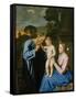 The Holy Family-Giovanni Battista Salvi da Sassoferrato-Framed Stretched Canvas