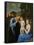 The Holy Family-Giovanni Battista Salvi da Sassoferrato-Framed Stretched Canvas