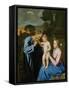 The Holy Family-Giovanni Battista Salvi da Sassoferrato-Framed Stretched Canvas