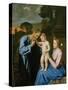 The Holy Family-Giovanni Battista Salvi da Sassoferrato-Stretched Canvas