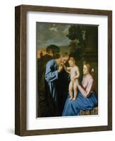 The Holy Family-Giovanni Battista Salvi da Sassoferrato-Framed Giclee Print