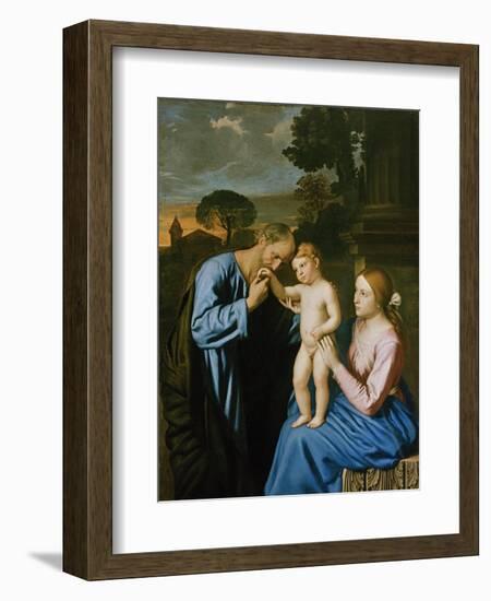 The Holy Family-Giovanni Battista Salvi da Sassoferrato-Framed Giclee Print