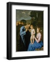 The Holy Family-Giovanni Battista Salvi da Sassoferrato-Framed Giclee Print