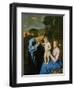 The Holy Family-Giovanni Battista Salvi da Sassoferrato-Framed Giclee Print