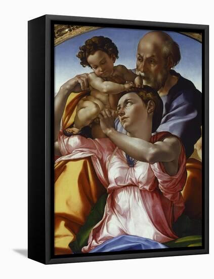 The Holy Family-Michelangelo Buonarroti-Framed Stretched Canvas