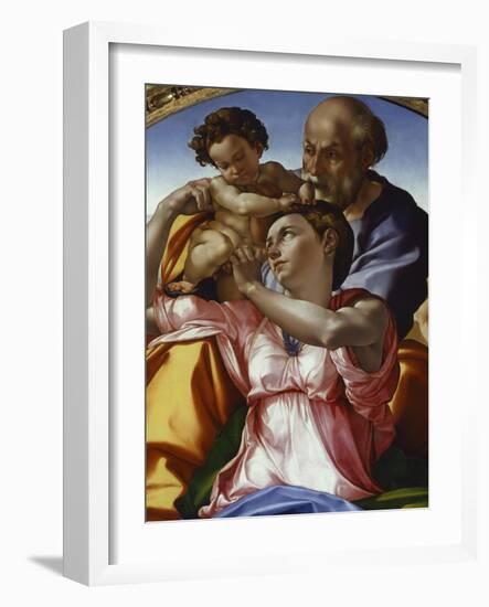 The Holy Family-Michelangelo Buonarroti-Framed Giclee Print