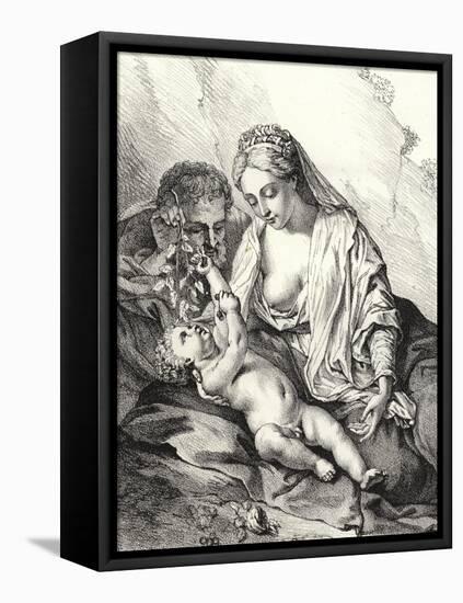 The Holy Family-Adriaan van der Werff-Framed Stretched Canvas