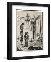 The Holy Grail is Achieved-Aubrey Beardsley-Framed Premium Photographic Print