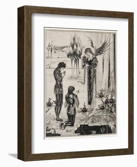 The Holy Grail is Achieved-Aubrey Beardsley-Framed Photographic Print