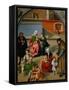 The Holy Kinship (With Self-Portrait of Cranach, Standing with Red Cap)-Lucas Cranach the Elder-Framed Stretched Canvas