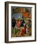 The Holy Kinship (With Self-Portrait of Cranach, Standing with Red Cap)-Lucas Cranach the Elder-Framed Giclee Print