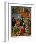 The Holy Kinship (With Self-Portrait of Cranach, Standing with Red Cap)-Lucas Cranach the Elder-Framed Giclee Print