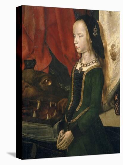 The Holy Margareta. Maria Magdalena with Maria Portinari and her daughter, 1476-78-Hugo van der Goes-Stretched Canvas