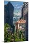 The Holy Monastery of Rousanou (St. Barbara) at Meteora, Trikala Region in Greece-mazzzur-Mounted Photographic Print