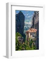 The Holy Monastery of Rousanou (St. Barbara) at Meteora, Trikala Region in Greece-mazzzur-Framed Photographic Print