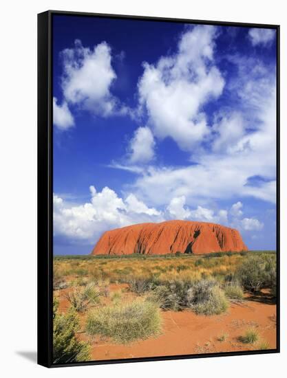 The Holy Mountain of Uluru, Ayers Rock, Uluru-Kata Tjuta National Park, Australia-Miva Stock-Framed Stretched Canvas