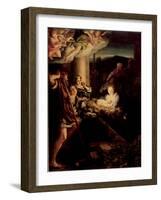 The Holy Night, 1527-1530-Correggio-Framed Giclee Print