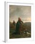 The Holy Olav in a prayer before the Battle of Stiklestad-Harald Oscar Sohlberg-Framed Giclee Print