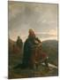 The Holy Olav in a prayer before the Battle of Stiklestad-Harald Oscar Sohlberg-Mounted Giclee Print