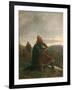 The Holy Olav in a prayer before the Battle of Stiklestad-Harald Oscar Sohlberg-Framed Giclee Print