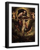 The Holy Trinity, Oil on Copper-Leandro Da Ponte Bassano-Framed Giclee Print