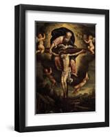 The Holy Trinity, Oil on Copper-Leandro Da Ponte Bassano-Framed Giclee Print