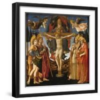 The Holy Trinity (Panel of the Pistoia Santa Trinità Altarpiec), 1455-1460-Francesco Di Stefano Pesellino-Framed Premium Giclee Print