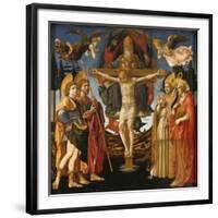 The Holy Trinity (Panel of the Pistoia Santa Trinità Altarpiec), 1455-1460-Francesco Di Stefano Pesellino-Framed Giclee Print