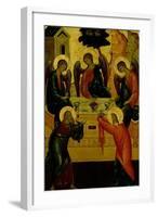 The Holy Trinity, Russian Icon, Novgorod School, 15th Century-null-Framed Giclee Print