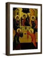 The Holy Trinity, Russian Icon, Novgorod School, 15th Century-null-Framed Giclee Print