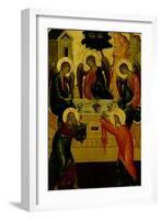 The Holy Trinity, Russian Icon, Novgorod School, 15th Century-null-Framed Giclee Print