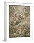 The Holy Trinity with Saint Michael Conquering the Dragon, 1666-Pietro da Cortona-Framed Giclee Print