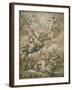 The Holy Trinity with Saint Michael Conquering the Dragon, 1666-Pietro da Cortona-Framed Giclee Print