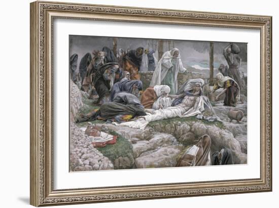 The Holy Virgin Receives the Body of Jesus, Illustration for 'The Life of Christ', C.1884-96-James Tissot-Framed Giclee Print