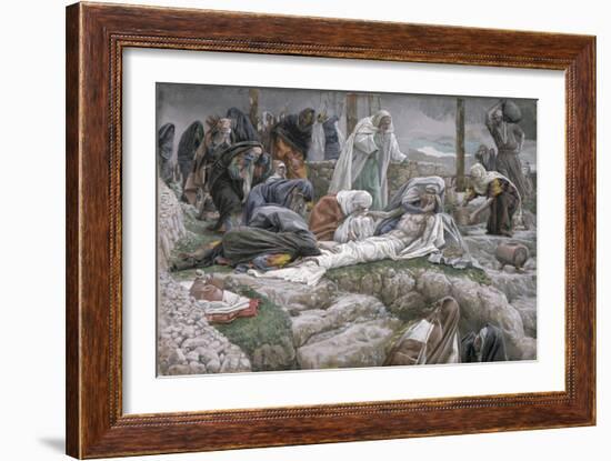 The Holy Virgin Receives the Body of Jesus, Illustration for 'The Life of Christ', C.1884-96-James Tissot-Framed Giclee Print