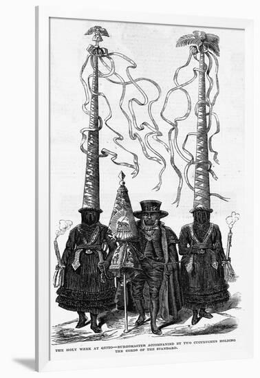 The Holy Week at Quito-- Burgomaster Accompanied by Two Cucuruchus Holding the Cords of the Standar-null-Framed Giclee Print
