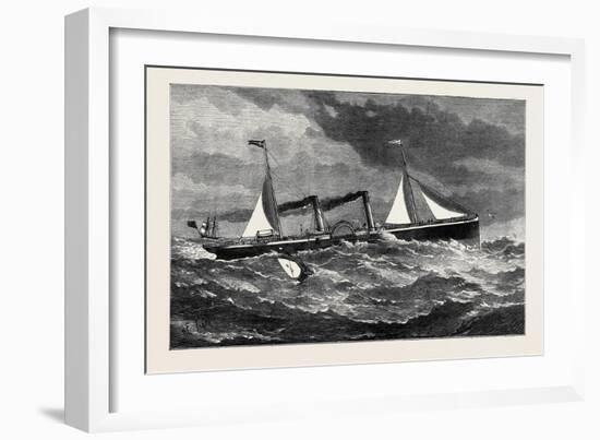 The Holyhead and Kingstown Steamboat Violet Constructed of Steel 1880-null-Framed Giclee Print