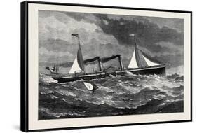 The Holyhead and Kingstown Steamboat Violet Constructed of Steel 1880-null-Framed Stretched Canvas